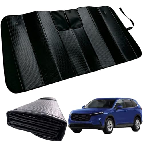 GWUSKDT Car Windshield Sunshade for CRV 2023-2026, Thicken 5-Layer Bubble Aluminum Foil UV Heat Reflector Foldable Sun Visor,Front Windshield Sun Shade- Keeps Your Vehicle Cool