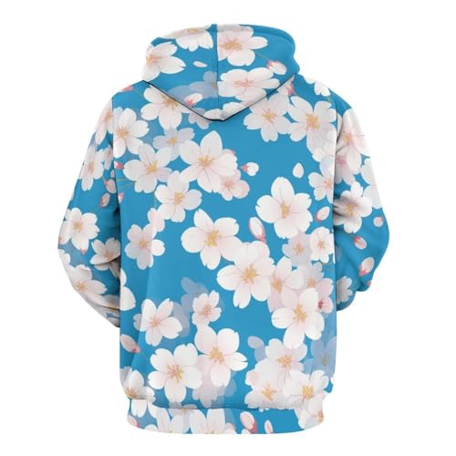Hoodie fleur de cerisier blanche pour vos sorties décontractées - 4