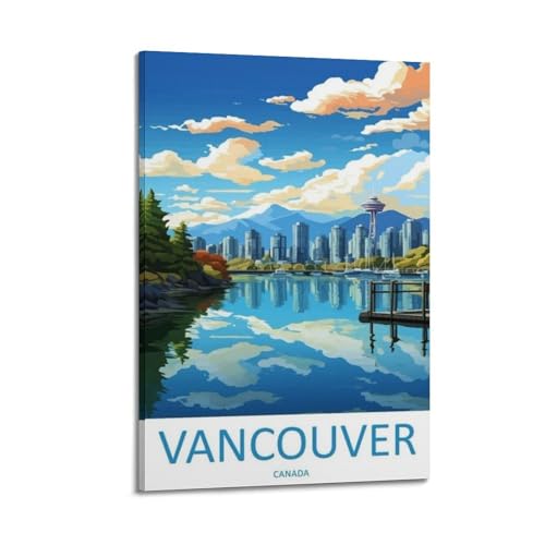 Poster Vancouver front de mer déco pour salon lumineux et moderne