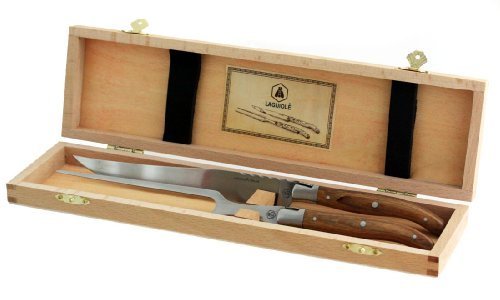 Laguiole carving set in wooden box