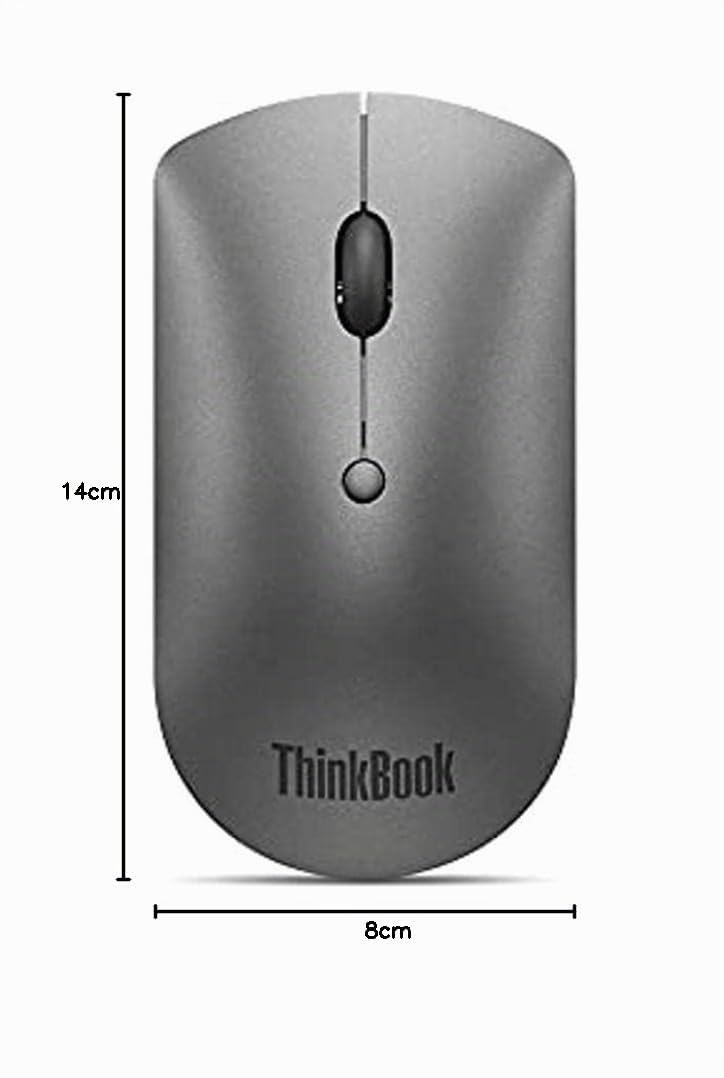 Lenovo ThinkBook Bluetooth Silent Mouse, 4Y50X88824, Eisengrau