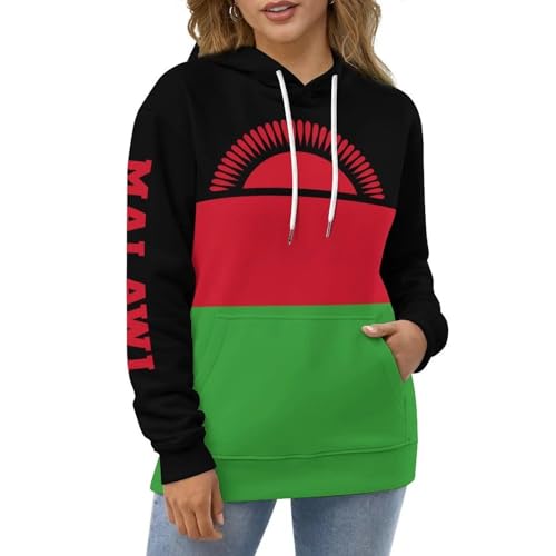 Sweat à capuche élégant homme imprimé drapeau pull graphique coupe ample hiver - 2