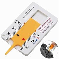 IKadiya Profiltiefenmesser 0-20 mm Kunststoff Tiefenmesser Reifen Messbereich Profilmesser Reifen Tragbar Tiefenmessschieber Profiltiefen-Messgerät [4 Stück] – Ansicht 6