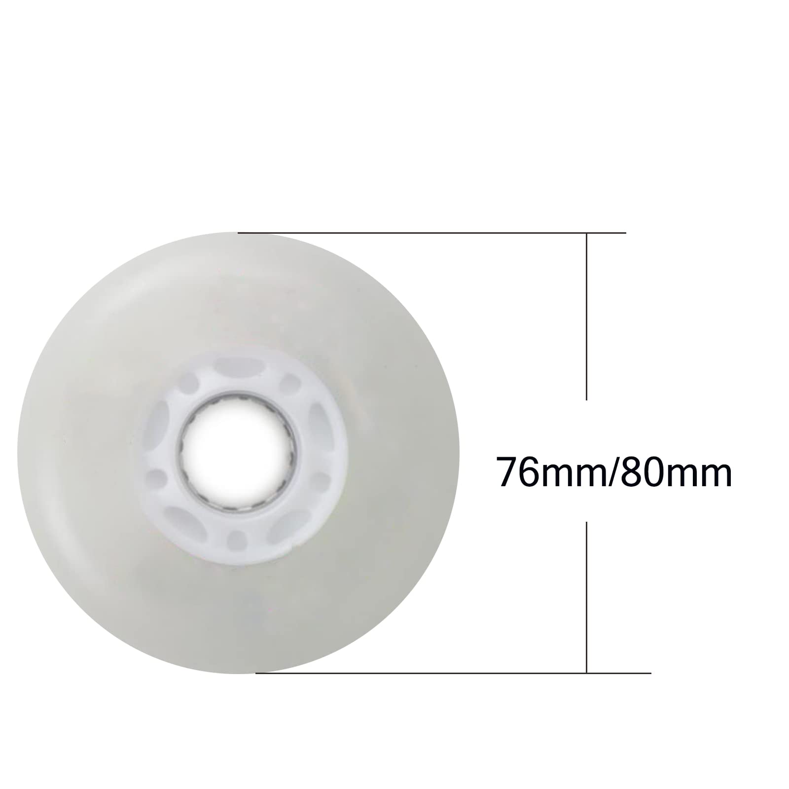 Rueda de Patines en línea con Flash Luminoso, 76mm, 80mm, Ruedas de Repuesto para Patines en línea con luz, Rueda Intermitente LED 88A, Paquete de 8