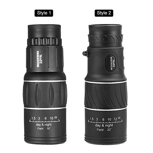 Honelife 16x52 Alta Potência Dupla Foco Monocular Telescópio Ao Ar Livre Portátil Handheld Ultra Mon