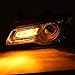 ISHARINGAUTOPARTS Headlight Assembly for 2011-2023 Chrysler 300/300C Halogen Projector Headlights with LED DRL, Chrome Housing Amber Reflector, Driver and Passenger Side