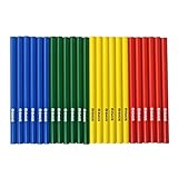EMUS Lummi Rhythm Sticks, 24-Piece Classroom Set, Multi Color Nontoxic Wooden Claves, Thick Handle, Comes with Carry Bag | Classroom Music & Groups