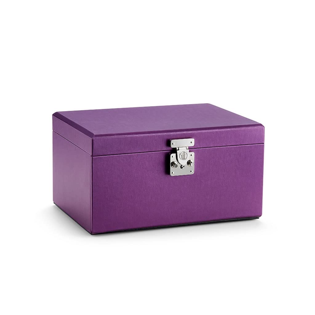 HVMBEUGOS Jewelry Box Lockable Jewelry Box Storage Box Four-layer Jewelry Box Can Store Rings Bracelets Necklaces Earrings And Watches Jewelry Organizer (A)