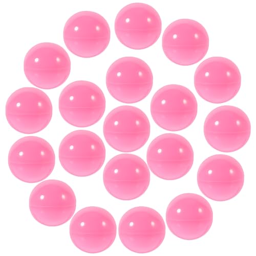 HOLIDYOYO 50pcs Fillable Capsules Vending Machine Capsules Ball Bauble Openable Twisted Balls Sphere Plastic Grab Balls Gumball Claw Machines Prizes Containers 40mm/1.57inch Pink
