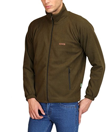 Image of Plutus Full Sleeve Men's Solid Fleece Jacket