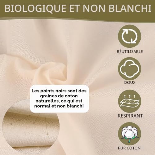 Firavggu Lot de 2 sacs filtrants en coton - 120 microns - 45 x 60 cm - Pour presse-fruits, vin, confiture – vue 6