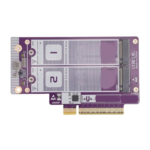 Tarjeta NVMe a PCIe 5.0 X8 doble para optimizar almacenamiento en tu PC