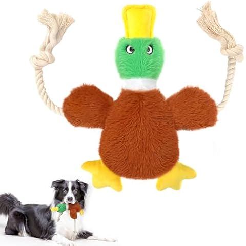 Fida Dog Toys for Aggressive Chewers, Dog Toys to Keep Them Busy, Squeaky Dog Toys for Large Dogs, Intactive Dog Rope Toy Plush Duck Dog Toys for Small Medium Dogs Cover
