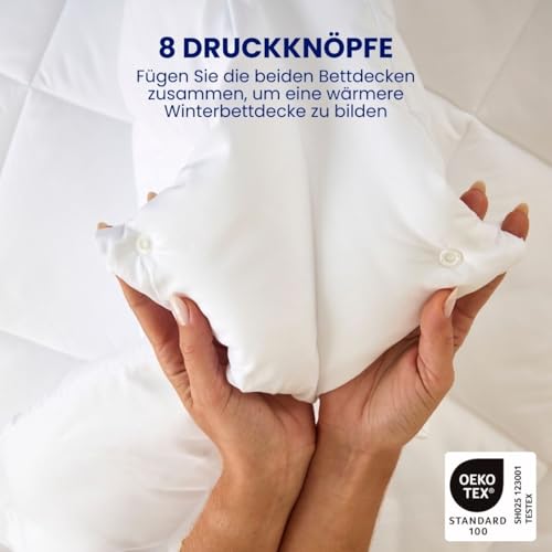 DREAMWAY 4-Jahreszeiten-Bettdecke 140x200 cm - Oeko-Tex - Waschbar 60 °C – Ansicht 3
