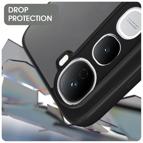 Image of Back Case for Vivo Y400 Pro 5G Smoke Matte Translucent Shockprood PC + TPU Bumper Case with Magnetic Support Shockproof Protection Cover (Vivo Y400 Pro 5g)