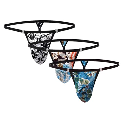 Men's Thongs Underwear Sexy T-Back Low Rise G-String Comfortable