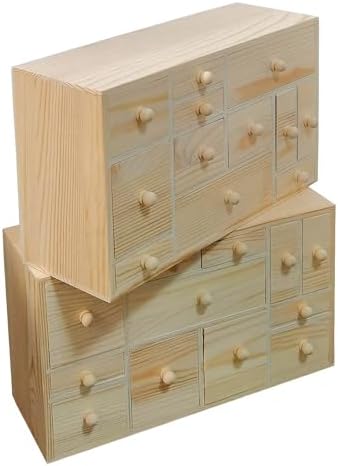 DIY Wooden Countdown to Christmas Advent Calendar, Set of 2