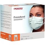 Crosstex CR-GCPBL100 Procedural Face Earloop Mask, Bulk Blue (Pack of 100)