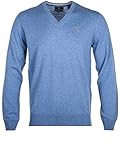 Gant GANT Pullover V-Neck Wolle Lambswool Blau Light Blue Melange (3XL)