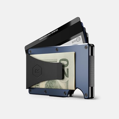 The Ridge Secure Essentials Bundle: Minimalist RFID-Blocking Slim Wallet with Money Clip & Compact Key Organizer Set (Navy)4