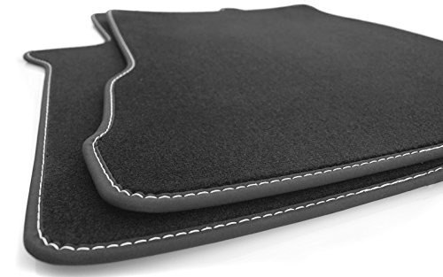 Auto Teppich für LKW Fahrerkabine Matte Velours für VOLVO FH4 FH5 FH Aero (Schwarz, rote Fäden