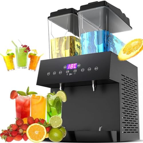 Kommerzieller Getränkespender, Zweizylinder-Heiß- und Kaltgetränkeautomat, Selbstbedienung für Saft, Tee, Limonade, Eiskaffee, Cocktails Kommerzieller Getränkespender, Zweizylinder-Heiß- und Kaltgetränkeautomat, Selbstbedienung für Saft, Tee, Limonade, Eiskaffee, Cocktails
