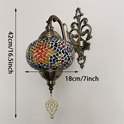 Lanterne arabe applique murale mosaïque faite à la main pour douceur intérieure - 3