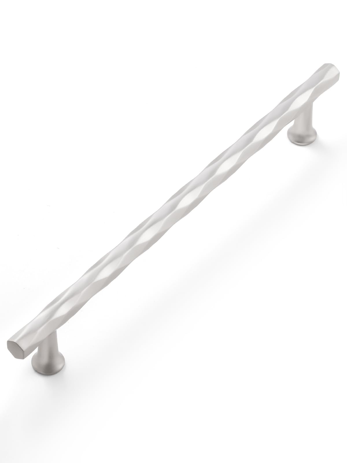 SORWDUERM Brushed Nickel Cabinet Pulls 2 Pack 192mm Hole Center Kitchen Cupboard Handles Decorative Kitchen Drawer Dresser Cupboard Bathroom Vanity Cabinet Hardware Rhombus