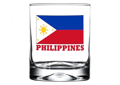 Rogue River Tactical Philippines Flag Old Fashioned Glass Gift For Phillipino