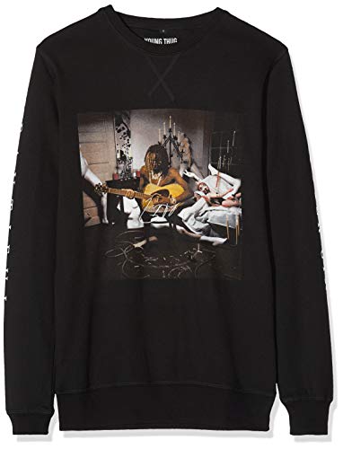 Photo de MERCHCODE Housse de Protection pour Album Young Thug pour Homme Col Rond Noir Taille S