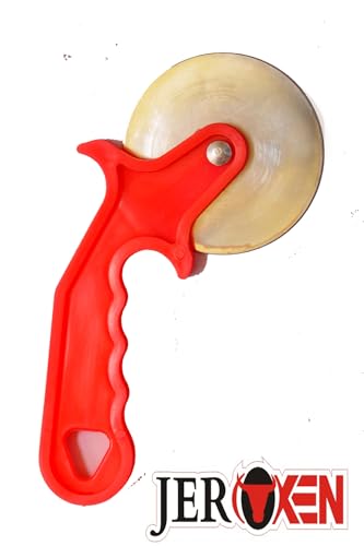 Image of Japnese Brand Quality Plastic Handle Steel Wheel Pizza Cutter Sandwich & Pastry Cake Cycle Cutter, Sharp, Wheel Type Cutter, Pack of 1