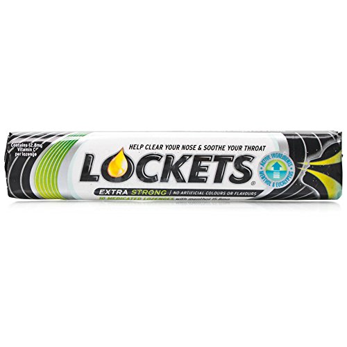 Lockets Extra Strong Cough Drops Sweets Roll 43g (5 Rolls)