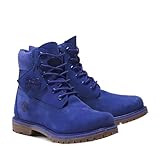 Timberland Women's 50th Anniversary Edition 6-inch Waterproof Fashion Boot, Bright Blue Nubuck, 8.5