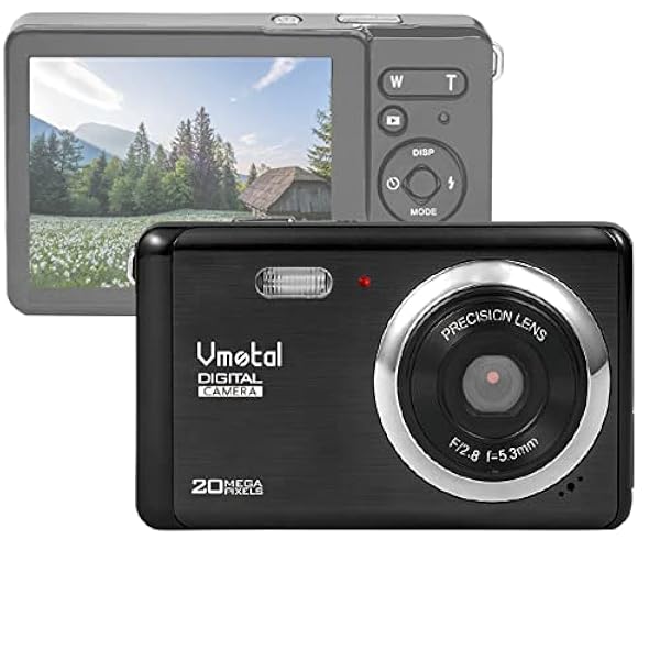 Vmotal GDC80X2 Fotocamera Digitale compatta con Zoom Digitale 8X / 20 MP/Macchina Fotografica compatta FHD / 2,8" Schermo LCD TFT Fotocamera per Bambini/Principianti/Anziani Regalo (Nero)