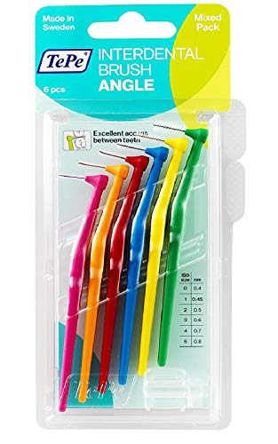 18 TePe Angle Interdentalbürsten gemischt alle Größen
