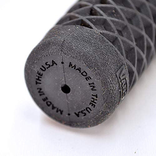 Vans"Waffle" Pattern Rubber Motorcycle Grips - BLACK - Sold as a pair for 1" bars - Made In The USA (BLK1")
