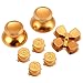 WiMas Metal Aluminium Thumbsticks Ersatz-Controller Thumb Grip Stick D-pad Schaltfläche Bullet Tasten Set für PS4 Controller (Gold)