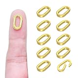 OHINGLT 10Pcs Carabiner Clip Pendant Clasps – 18K Gold Necklace Clasp and Closures, Bracelet Charm Connector for Women