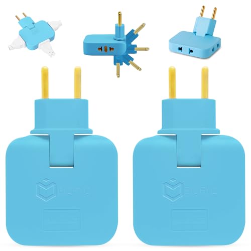 BIORYC ® Pack Ladron Enchufes Plano | Pared Extraplano de 3 Tomas Giratorio 180º Ladrón Planos Detras