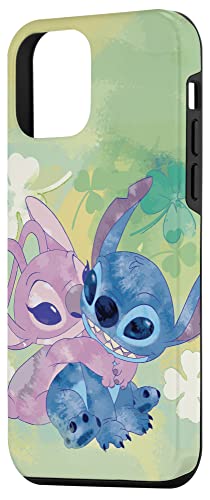 Coque iPhone 12 mini Stitch protège des chutes avec style Disney vert