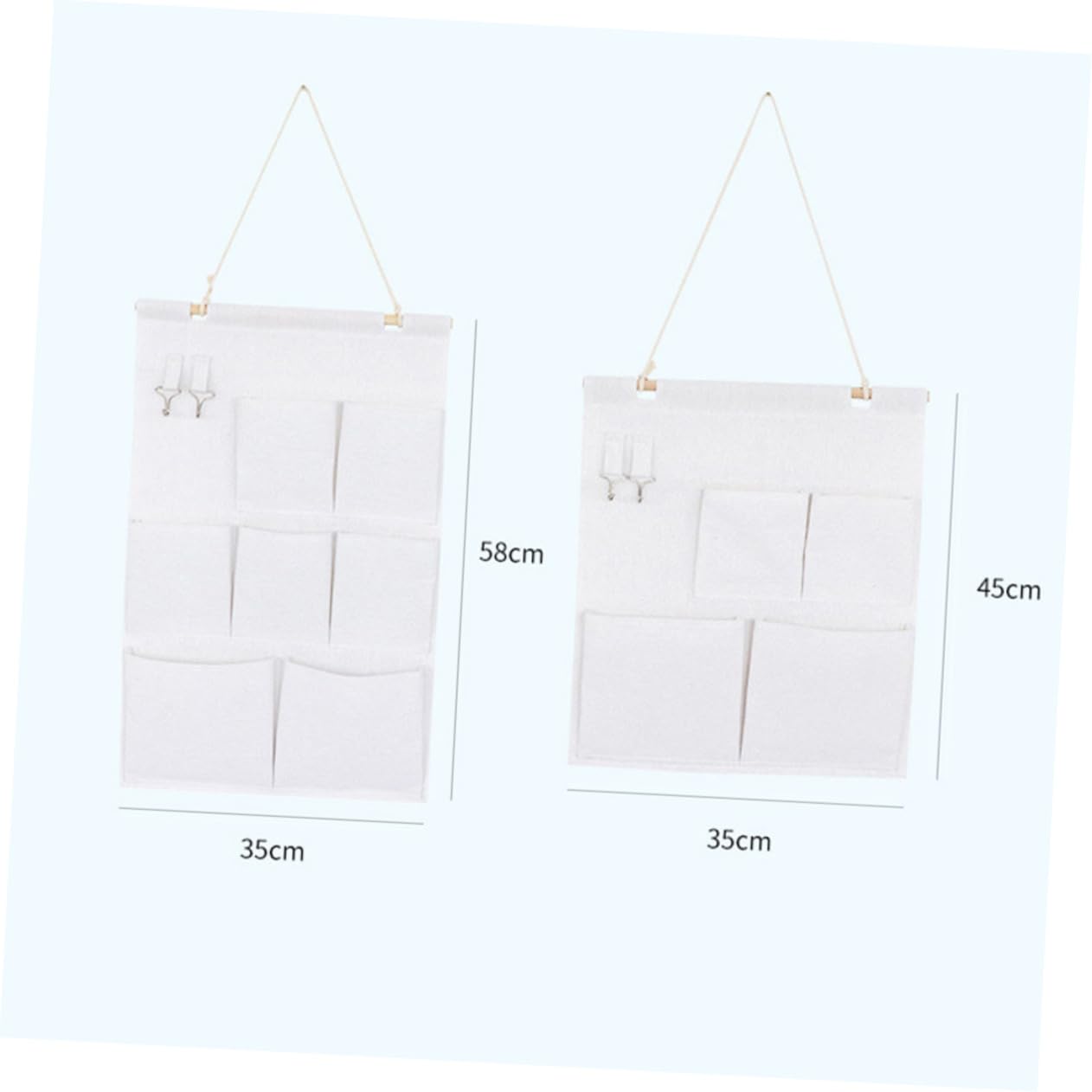 ABOOFAN Creative Cotton Linen Wall Hanging Bag Organizer with Versatile Storage for Wardrobe Door and Closet for Sundries and Items