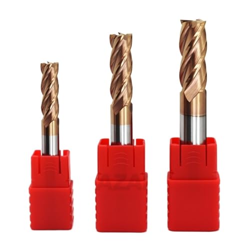 GUTUYEHKEA Frese a Candela Taglio in Lega di Rivestimento in Acciaio al tungsteno Utensile CNC Maching Hrc55 Fresa Top 刨木机刀头 Kit fresatrici(6.0x18Cx6Dx50L)