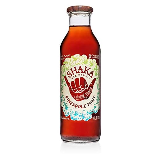 Shaka Tea Mamaki Hawaiian Tea - Pineapple Mint Tea - 12 pack - Naturally Sweetened with Monk Fruit, No Sugar Added, Naturally Caffeine-Free, Mamaki is only found and grown in Hawaii