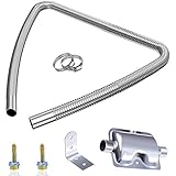 mangueras para calefaccion automotriz Materiales de alta calidad: tubo de escape para silenciador de generador de corriente está hecho de acero inoxidable 304 de alta calidad, que tiene una larga vida útil, seguridad, durabilidad, resistencia a la corrosión y resistencia al desgaste