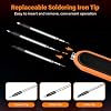 Kit de Cautín Inalámbrico Diymore, Naranja | Calentamiento Rápido 3S 356-842℉, Apagado Automático, 3 Puntas de Precisión, USB Tipo C con Pantalla Digital y Soporte 6