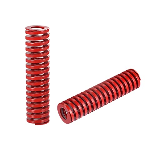 Image of sourcing map 3D Printer Die Spring, 2pcs TM 20mm OD 80mm Long Spiral Stamping Medium Load Compression Mould Die Springs for 3D Printer Electric Part, Red