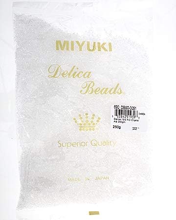 Miyuki Delica 15/0 RD - Crystal AB 250gm 250Gms Bulk Bag of Japanese Glass Beads