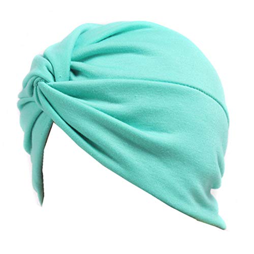 Qhome Fashion Soft Cotton Kids Turban Chemo Hat Hair Covering Hijab Girls Beanie Twist Head Wrap