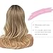 PANEWAY Hair Topper 18 Inch Body Wavy Hair Toppers for Women Natural Coverage Lightweight Comfortable Design, Adds Volume, Seamless Natural Blend - Brown Blonde with Dark Root, 18 Inch