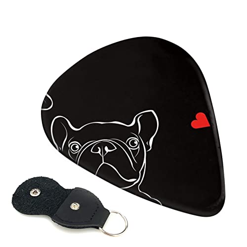 Ensemble de 6 médiators de guitare pour chien bouledogue français pour guitare acoustique, guitare électrique, basse… - Les Beatles, Paul McCartney, John Lennon, RIngo Starr, George Harrison Ensemble de 6 médiators de guitare pour chien bouledogue français pour guitare acoustique, guitare électrique, basse…
